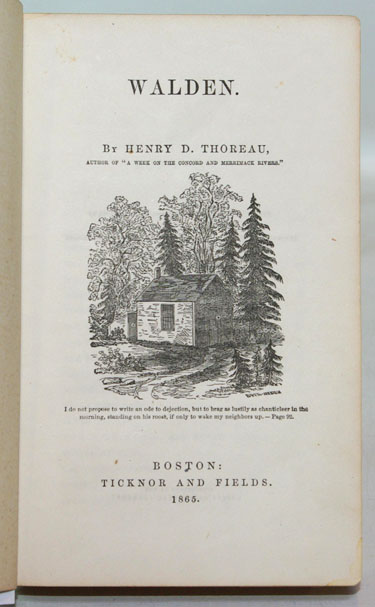 Charmerende sadel ligegyldighed Henry David Thoreau Books For Sale - Online Rare Book Store | Town's End  Books & Bindery